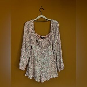 lulu’s pink glitter romper